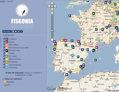 Fisgonia: mapa de webcams de todo el mundo