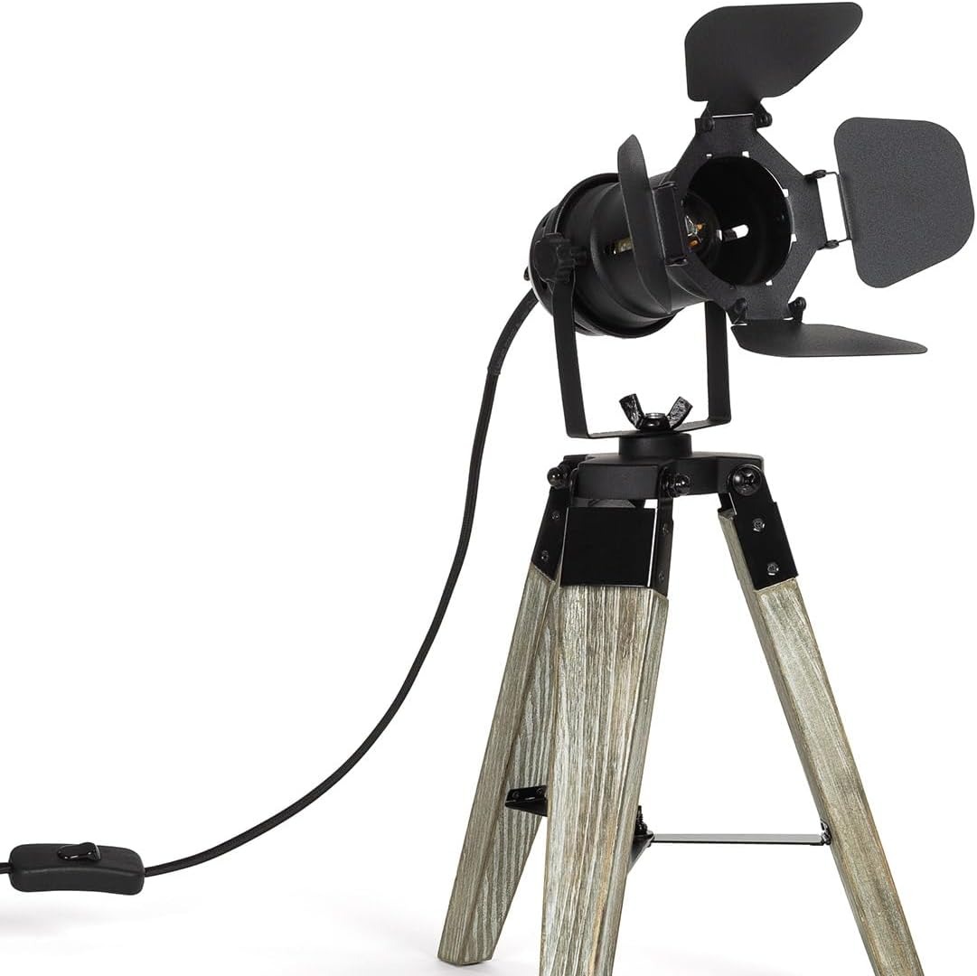 Lámpara de mesa de Madera y Metal Cinema Kurangna Xs