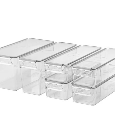 KLIPPKAKTUS
Caja para frigorífico, juego de 6, transparente