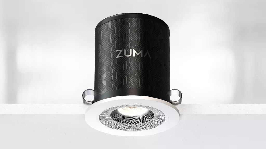 Esta lámpara LED empotrable es también un altavoz inalámbrico de 75 vatios compatible con Alexa