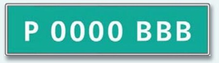 Placa de matrícula con autorización temporal para personas físicas