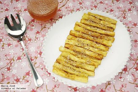 Receta de palitos de berenjena con miel