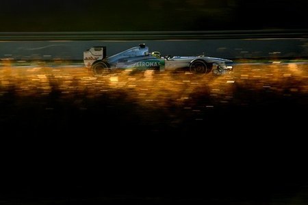 Mercedes probó en secreto el Mercedes W03 en Barcelona