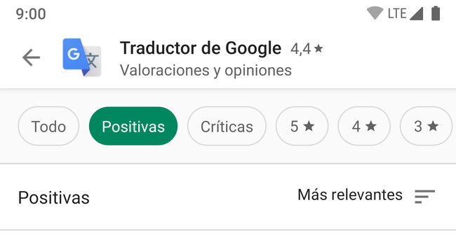 Filtros Google Play
