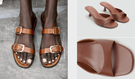 sandalias marrones