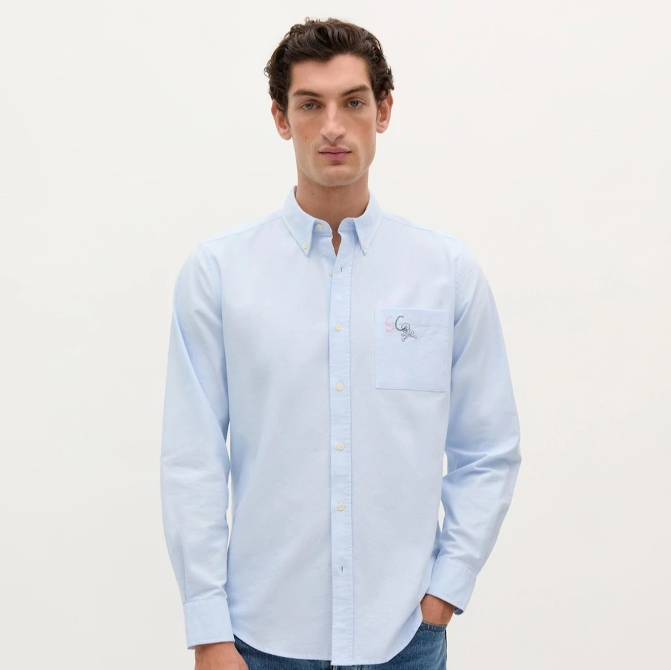Camisa oxford de hombre regular fit de algodón