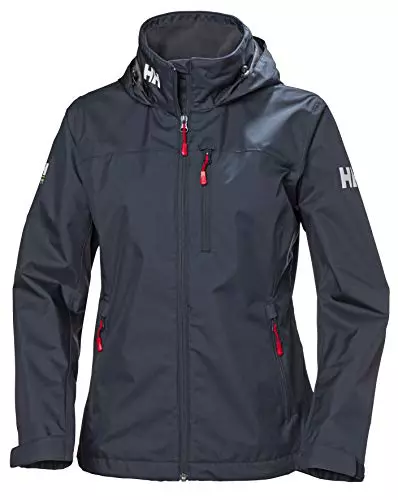 Helly Hansen Mujeres Chaqueta con capucha de capa intermedia W Crew, Azul Marino, L