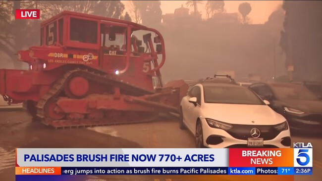 Palisade California incendio coches