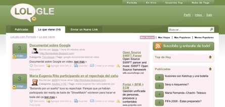 LoLgle, el "menéame" hispano de las cosas curiosas y divertidas
