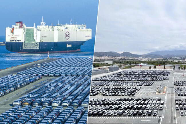 Puertos Europa Coches Chinos