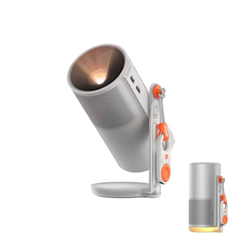 XGIMI MoGo 4 Proyector Portátil con Batería, 450 lúmenes ISO | Google TV y Netflix Oficial, Soporte 360°, 2,5 h de Autonomía, Altavoces Harman Kardon 12W, WiFi, Bluetooth, Versión 2025