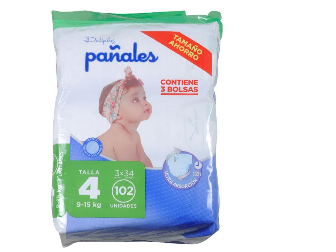 Deliplus
Pañal 9 A 15 Kg talla 4