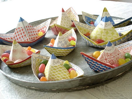 Una buena idea: centros de mesa de papel