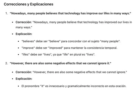 ChatGPT による入力テキストのフレーズごとの修正
