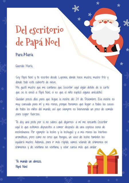 Handwritten Santa Letter Template