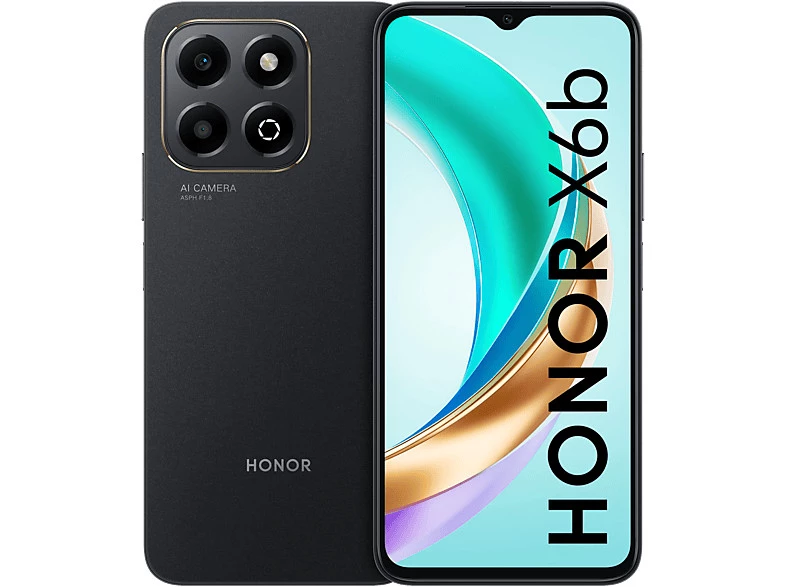 Móvil - Honor X6b, Midnight Black, 128 GB, 4 GB RAM, 6.56" TFT LCD HD PLUS