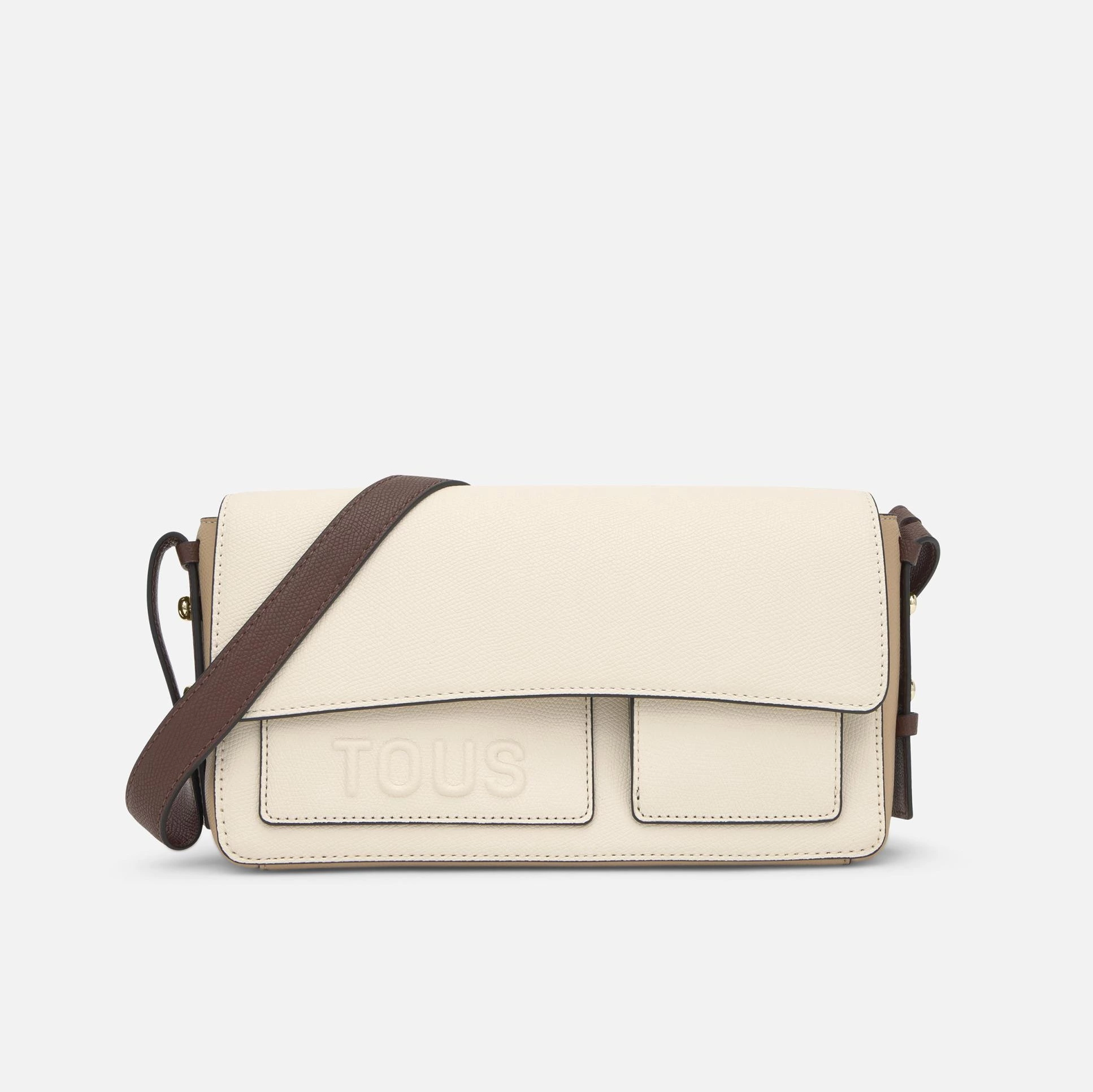 Bandolera de mujer Back to basics mediana con solapa

