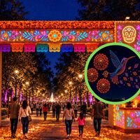 Show de drones de Día de Muertos gratis en el Bosque de Chapultepec: horarios disponibles