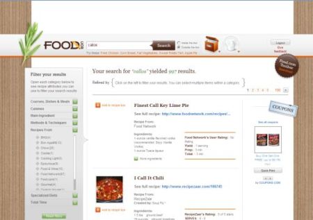 Food.com, almacena tus recetas de cocina favoritas