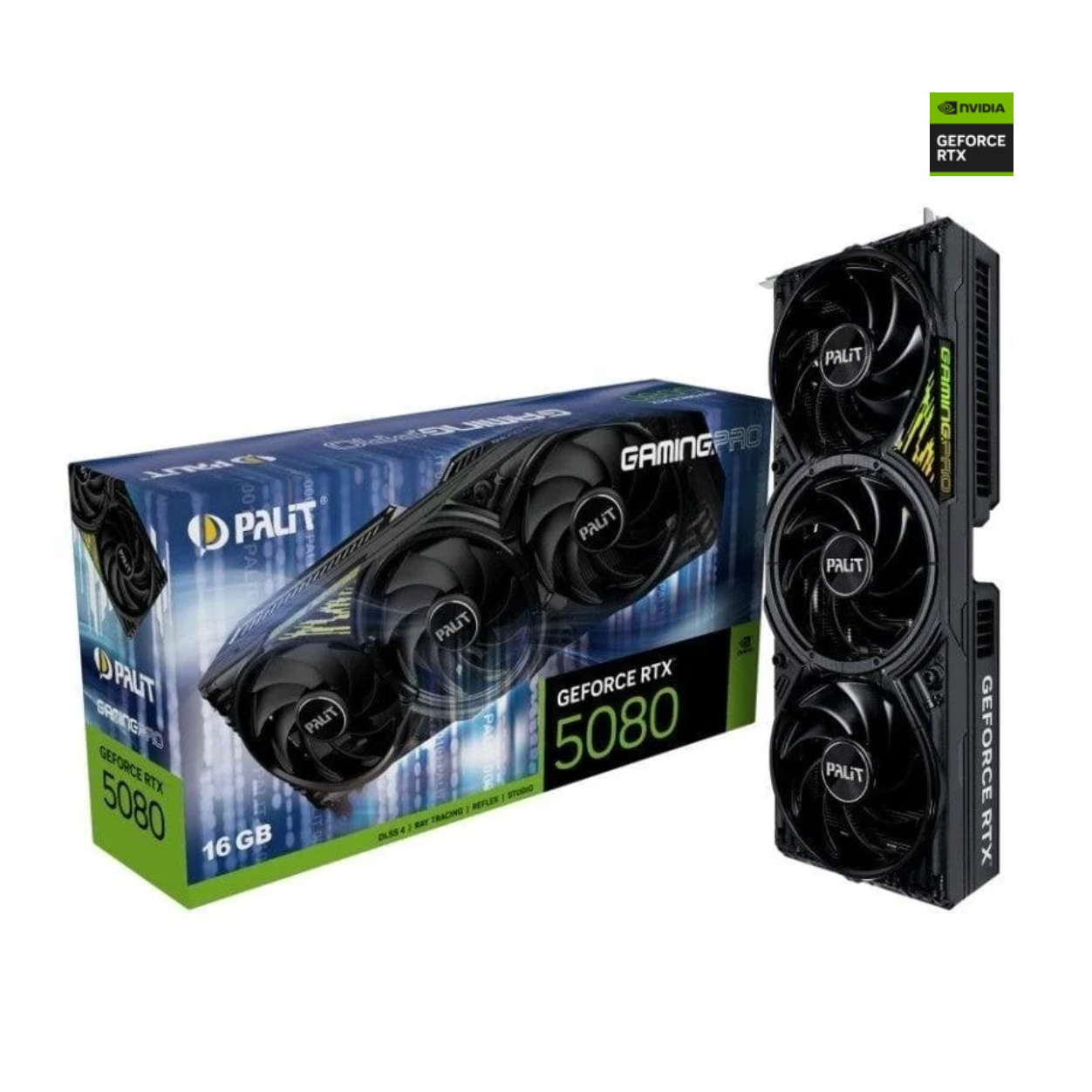 Palit GeForce RTX 5080 GamingPro — 4K sin pedir permiso. La Palit RTX 5080 GamingPro es una GPU hecha para dominar el 4K. Su triple ventilador mantiene la temperatura bajo control incluso en cargas intensas, y con DLSS 4 los FPS suben de forma espectacular. Una gráfica para montarla hoy y olvidarte de cambiar durante mucho, mucho tiempo. 

Precio original: 1.172,68€
