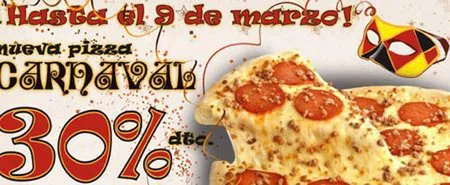 Telepizza lanza un 30% de descuento en su pizza 'carnaval'