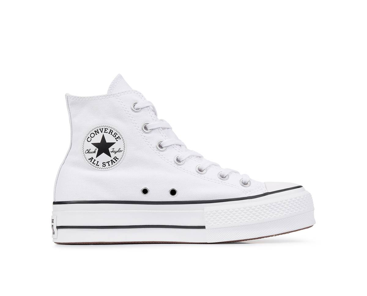 Zapatillas de deporte blancas de plataforma Chuck Taylor Lift Hi de Converse