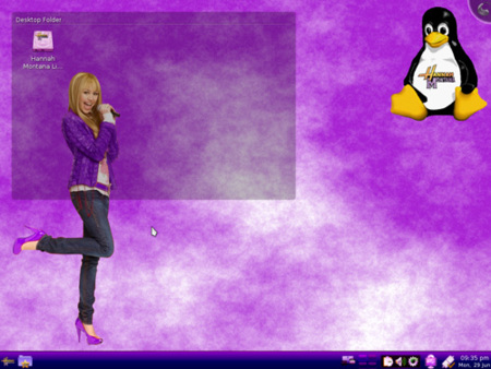 Imagen de la semana: El Linux de Hannah Montana