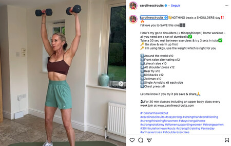 Entrenamientos Caroline Idiens a los 50 años