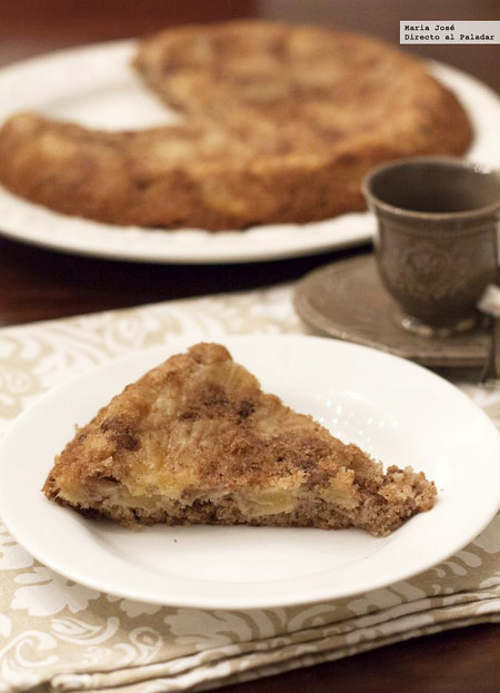Receta de bizcocho de manzana y nueces al aroma de canela