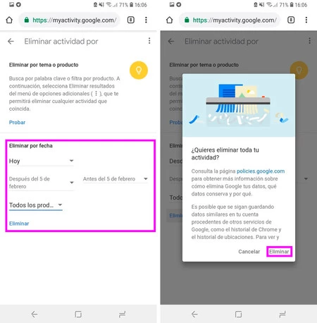 suelo Tamano relativo volatilidad Cómo borrar el historial de búsqueda de Google desde un móvil Android