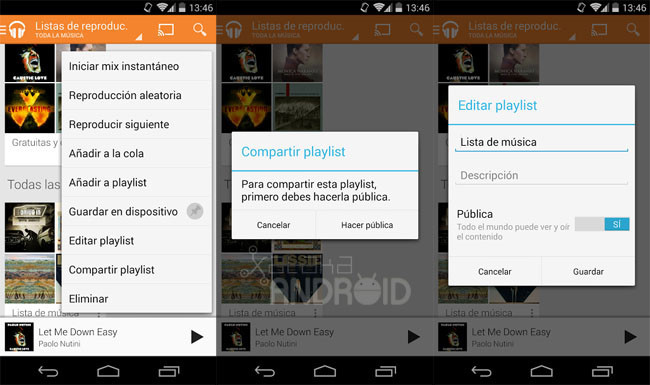 Google Play Music 5.5 para Android nos permite editar y compartir ...