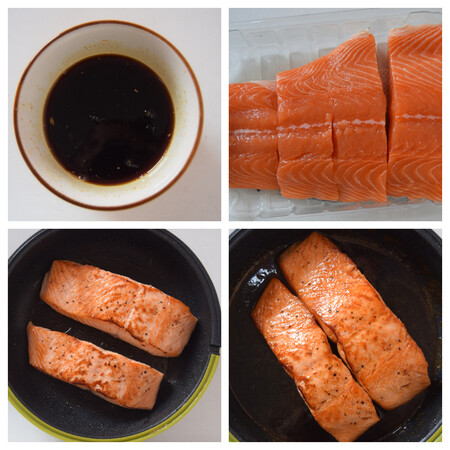 Salmón glaseado con miel paso a paso