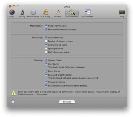 OnyX 2.0, optimizando Leopard