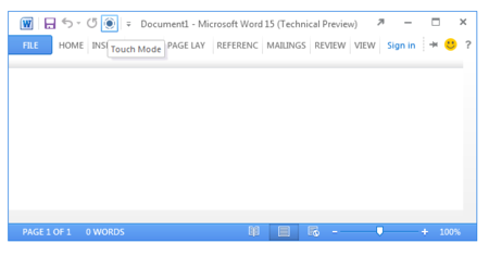 Las aplicaciones de Office 15 incluirán un modo para pantallas táctiles