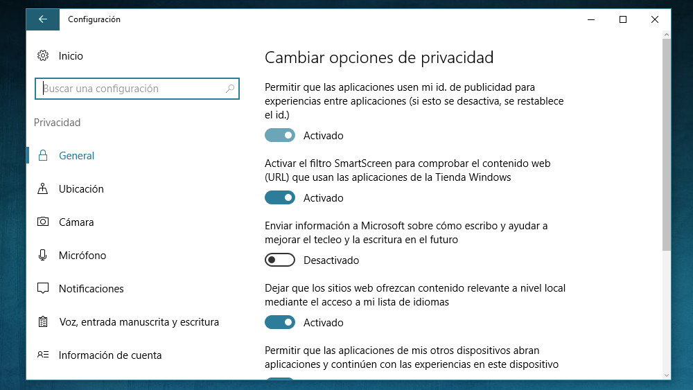 Siete pasos para desactivar toda la publicidad nativa de Windows 10