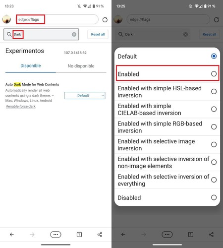 Forzar Modo Oscuro Navegador