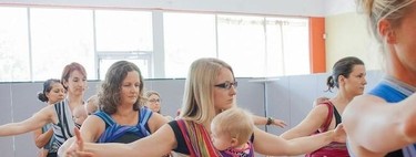 Mamás porteadoras: a clase de ballet con sus bebés