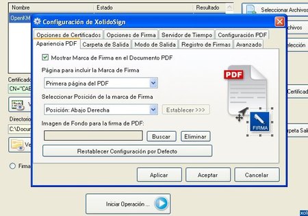 Configuración XolidoSing