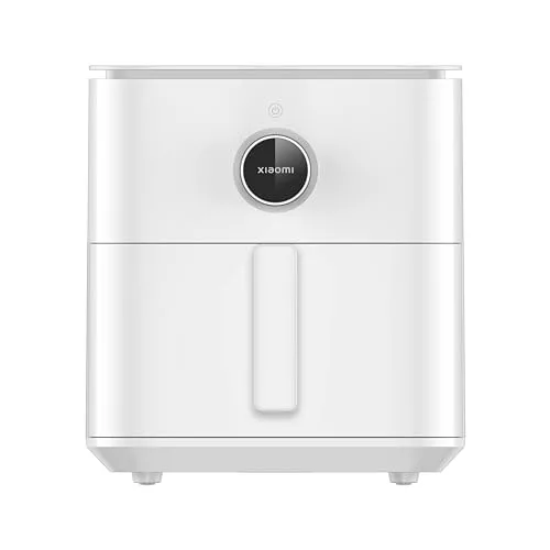 Xiaomi Smart Air Fryer 6.5L - Freidora de aire 6.5L, 1800W, +100 recetas, pantalla OLED, temperatura regulable 40°C-220°C °, Cocción uniforme 360°, blanco (Versión ES)