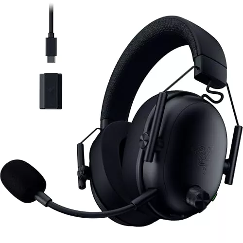 Razer BlackShark V3 - Auriculares inalámbricos para Esports - Controlador de 50 mm - Micrófono Desmontable - Audio THX - Wireless 2,4 GHz y Bluetooth - Perfiles FPS - PC/Mac | Negro