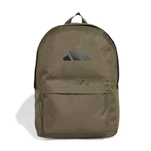 adidas Unisex Adulto Classic 3BARS Backpack, Olive strata/Black, One Size