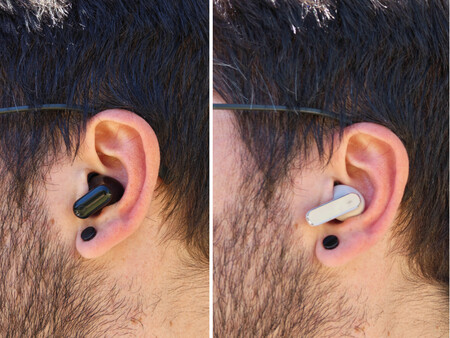 A la izquierda, los Huawei Freebuds Neo. A la derecha, los Huawei FreeBuds Pro 5 | Imagen: Xataka