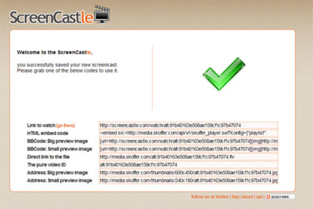 ScreenCastle, crea y aloja tus screencasts