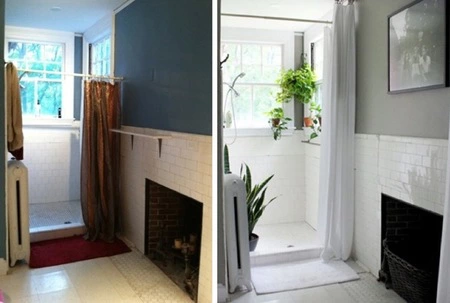 Antes y después: suavizando formas y colores en el baño