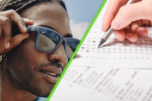 Alguien intentó grabar un examen de aplicación en México con unos lentes inteligentes
