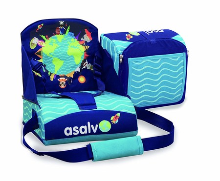 La trona de viaje Asalvo 14009 en azul está rebajada a 26,57 euros en Amazon