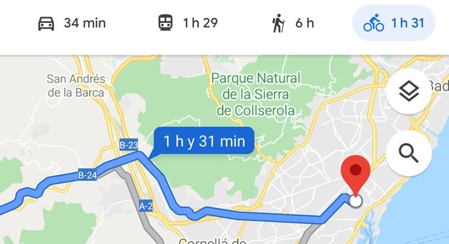 Google Maps Bici