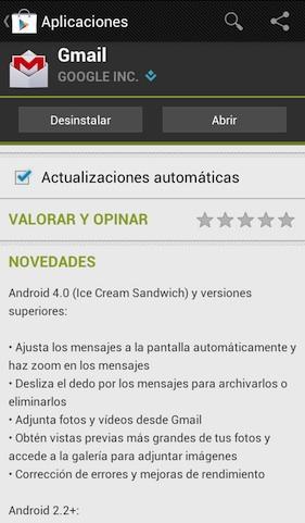 Gmail para Android se actualiza con nuevos gestos y Pinch-to-Zoom