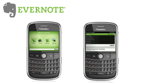 Evernote lanza una versión para BlackBerry