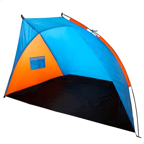 Aktive 62137 - Tienda paravientos azul y naranja 200x125x120 cm